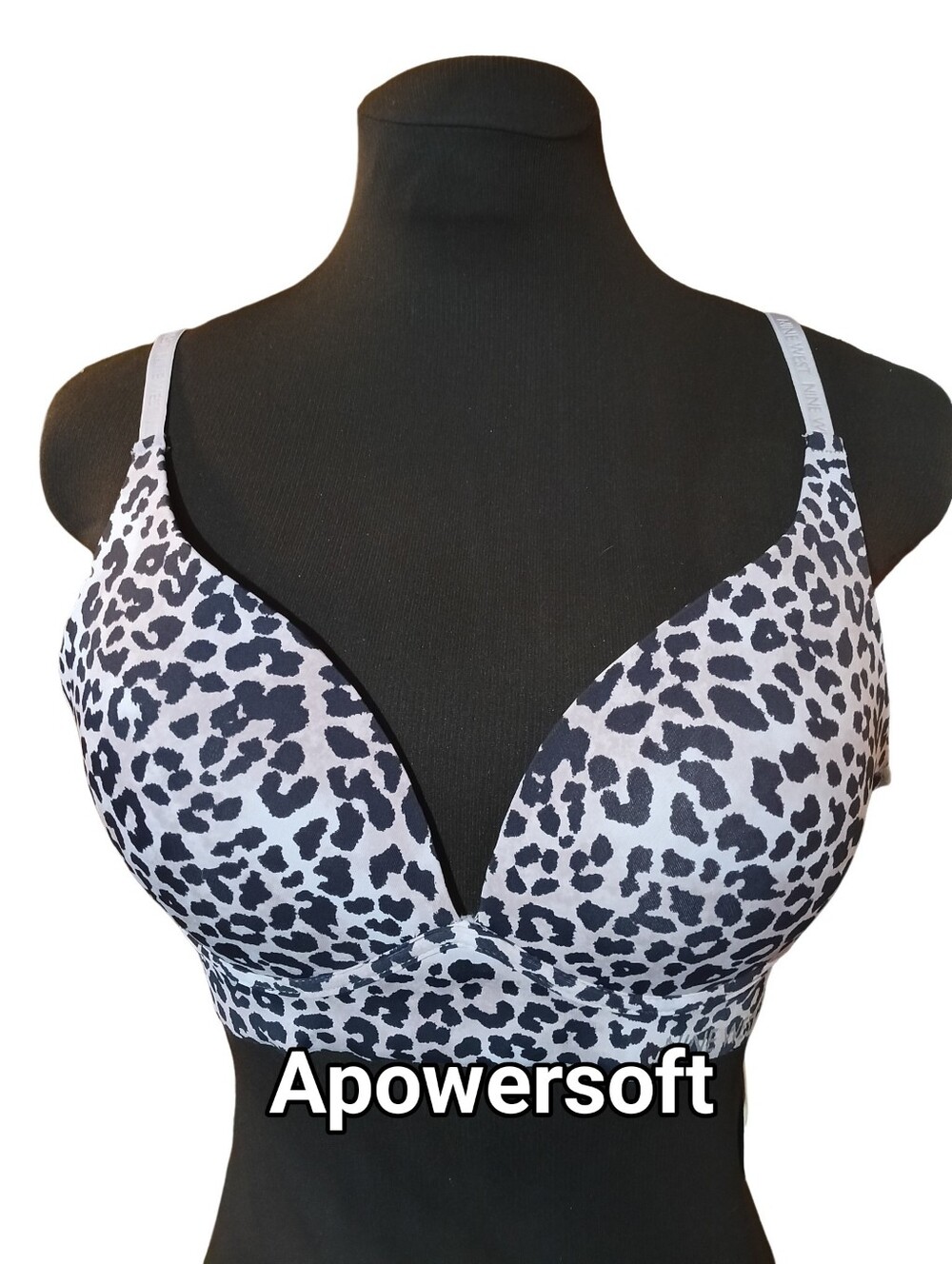 Nine West Leopard Print Seamless Lightly Padded Bralette 38C